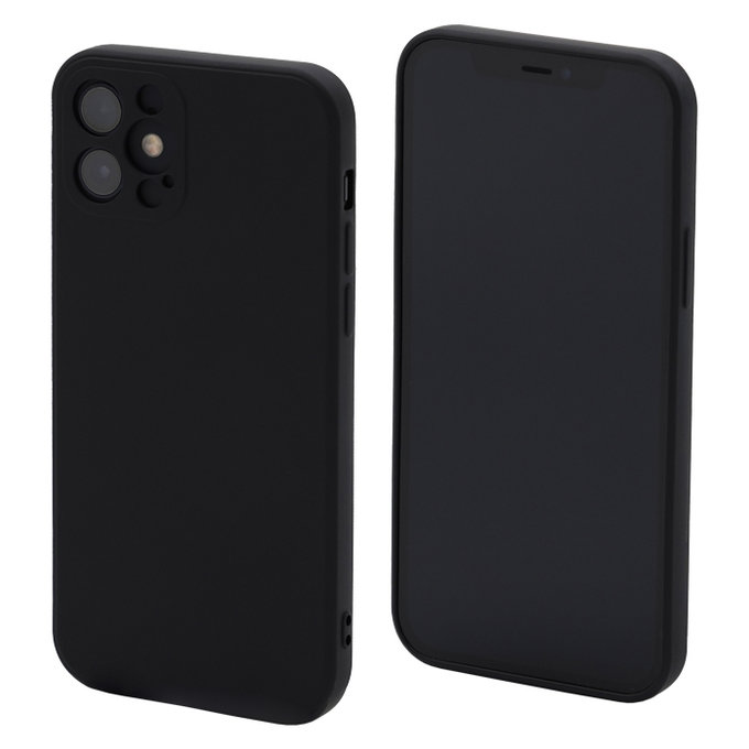Калъф Rubber за iPhone 12 mini, Черно, Black