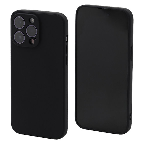 Калъф Rubber за iPhone 14 Pro Max, Черно, Black