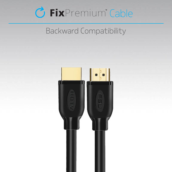 HDMI / HDMI кабел HDMI 2.0, 1m, Черно, Black, FixPremium
