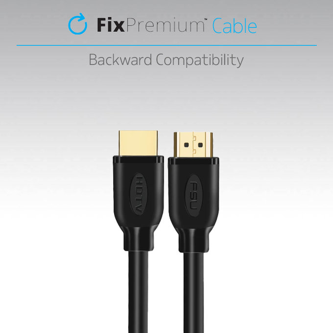 HDMI / HDMI кабел HDMI 2.0, 1m, Черно, Black, FixPremium