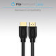 HDMI / HDMI кабел HDMI 2.0, 1m, Черно, Black, FixPremium
