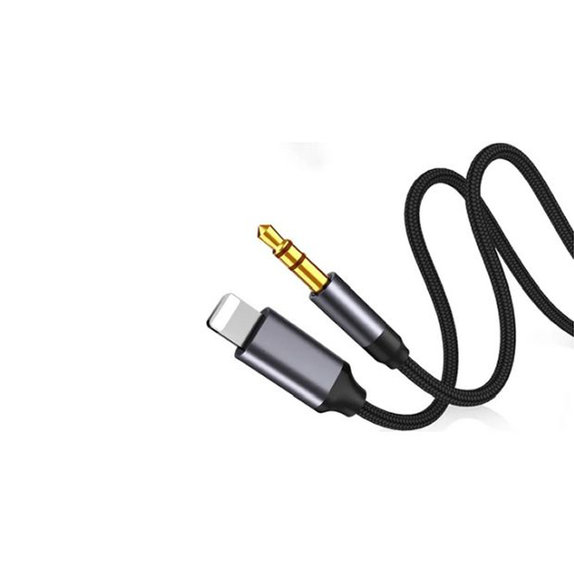 Lightning / Jack 3.5mm кабел, 1m, Черно, Black, FixPremium