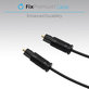 Оптичен аудио кабел, 2m, Черно, Black, FixPremium