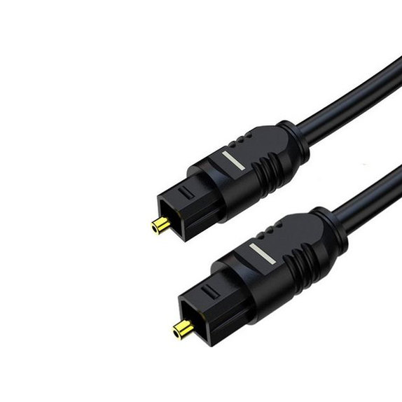 Оптичен аудио кабел, 2m, Черно, Black, FixPremium