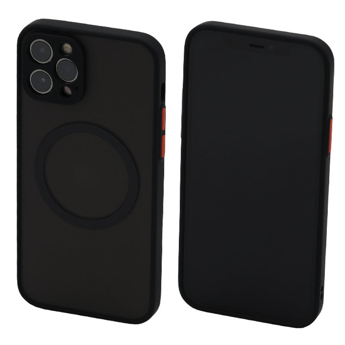Калъф Matte с MagSafe за iPhone 12 Pro, Черно, Black