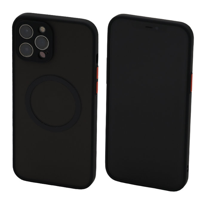 Калъф Matte с MagSafe за iPhone 12 Pro Max, Черно, Black