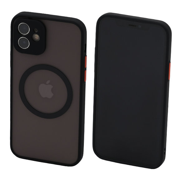 Калъф Matte с MagSafe за iPhone 12, Черно, Black
