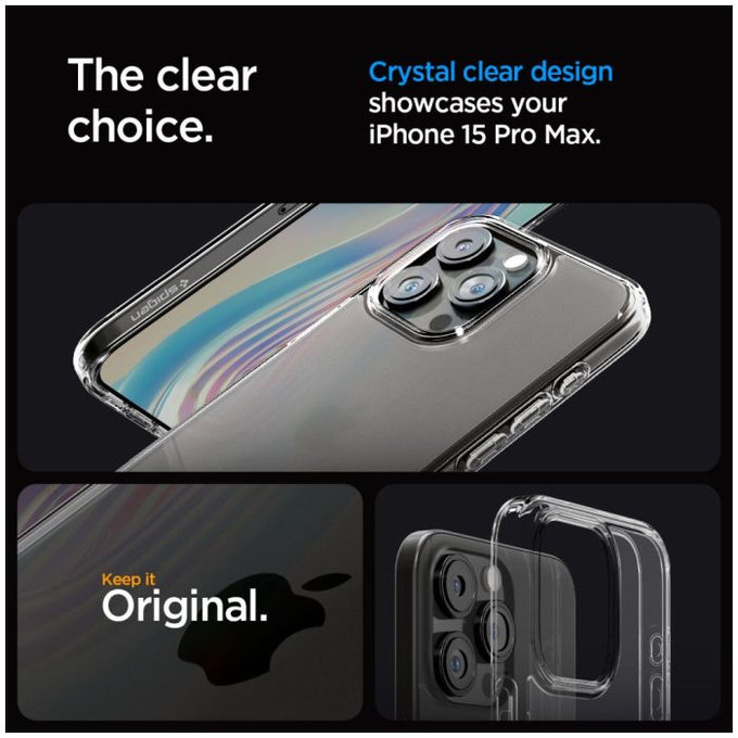 Калъф Ultra Hybrid за iPhone 15 Pro Max, Frost Clear
