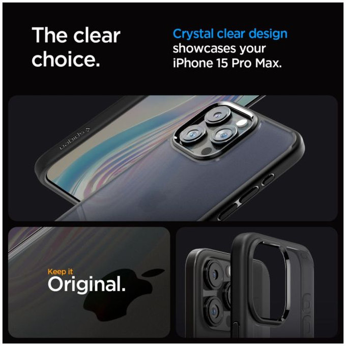 Калъф Ultra Hybrid за iPhone 15 Pro Max, Frost Black