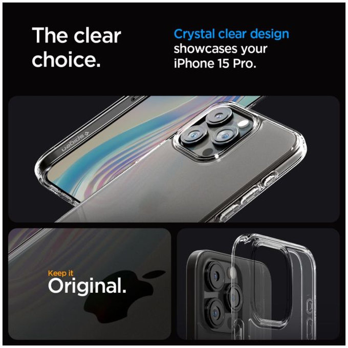 Калъф Ultra Hybrid за iPhone 15 Pro, Frost Clear
