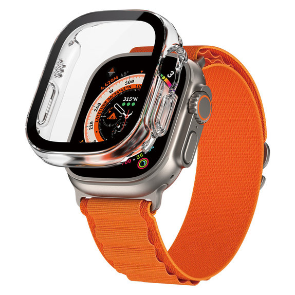 Закалено стъкло Full Body D3O за Apple Watch Ultra/Ultra 2, Прозрачно, PanzerGlass