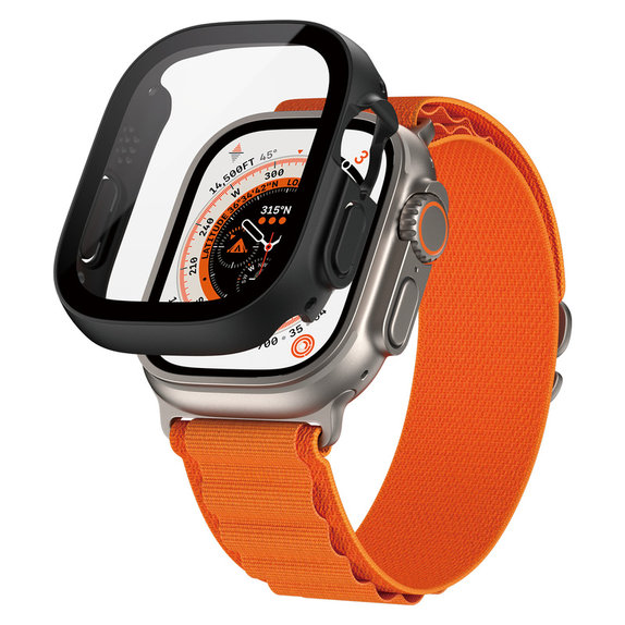 Закалено стъкло Full Body D3O за Apple Watch Ultra/Ultra 2, Черно, PanzerGlass