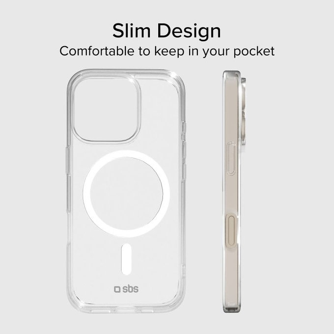Калъф Light Mag с MagSafe за iPhone 15 Pro, Прозрачен, SBS
