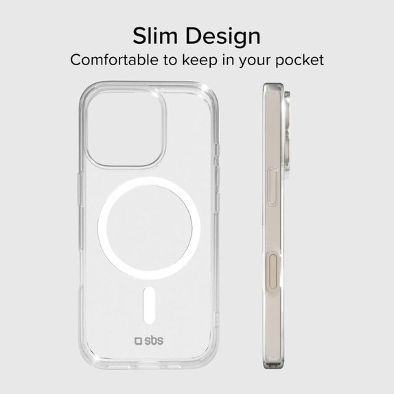 Калъф Light Mag с MagSafe за iPhone 15 Pro Max, Прозрачен, SBS