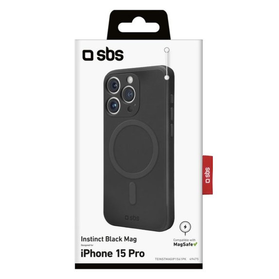 Калъф Instinct с MagSafe за iPhone 15 Pro, Черно, Black