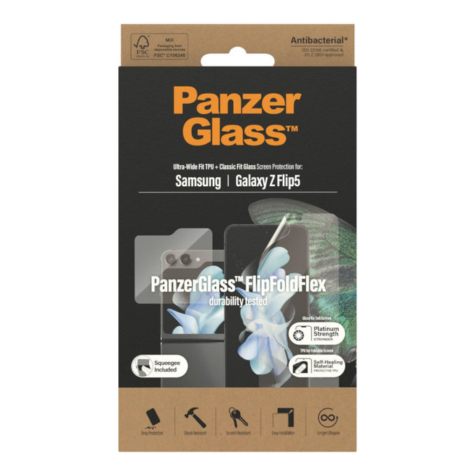 Защитно фолио UWF AB за Samsung Z Flip5, Прозрачно, PanzerGlass