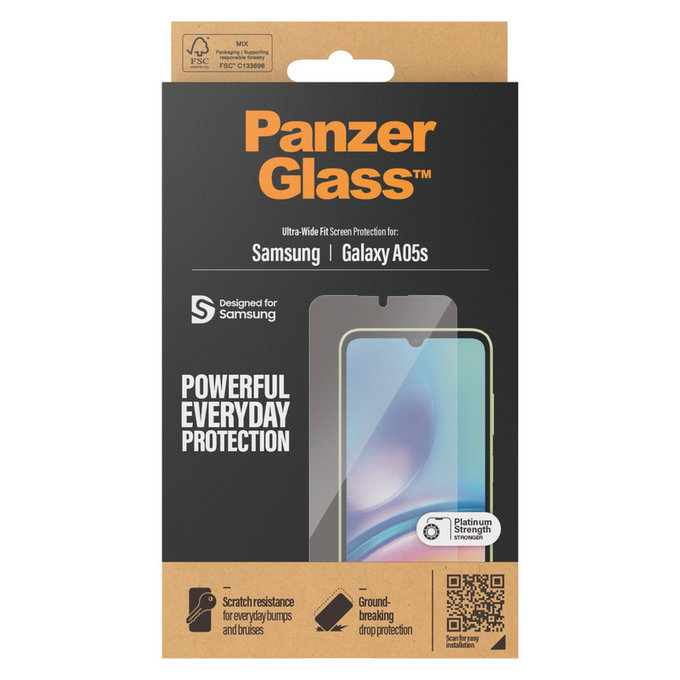 Закалено стъкло UWF за Samsung Galaxy A05s, Прозрачно, PanzerGlass