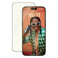 Закалено стъкло UWF Eyecare с апликатор за iPhone 15 Pro Max, Черно, PanzerGlass