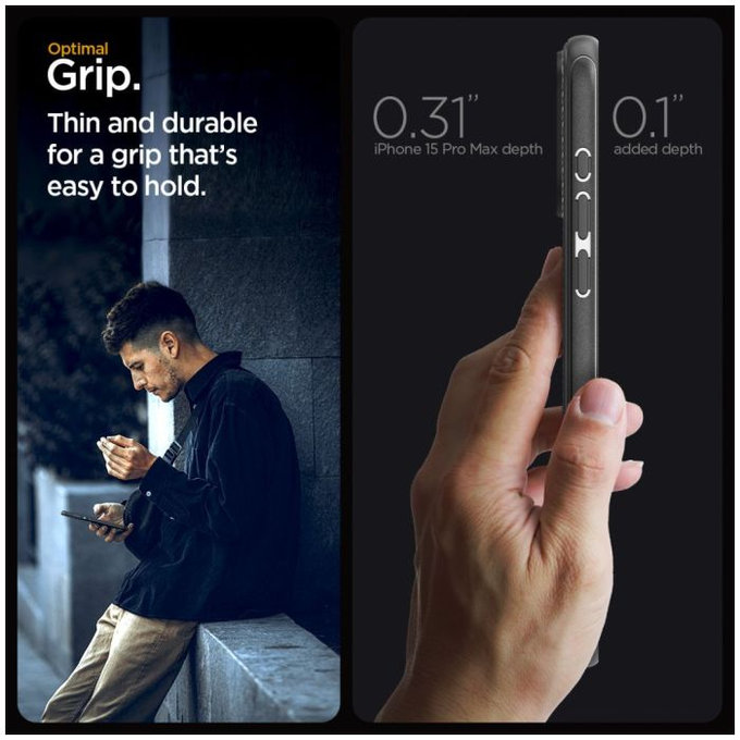 Калъф Mag Armor с MagSafe за iPhone 15 Pro Max, Matte Black