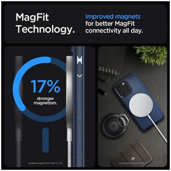 Калъф Mag Armor с MagSafe за iPhone 15 Pro Max, тъмно син, Navy Blue