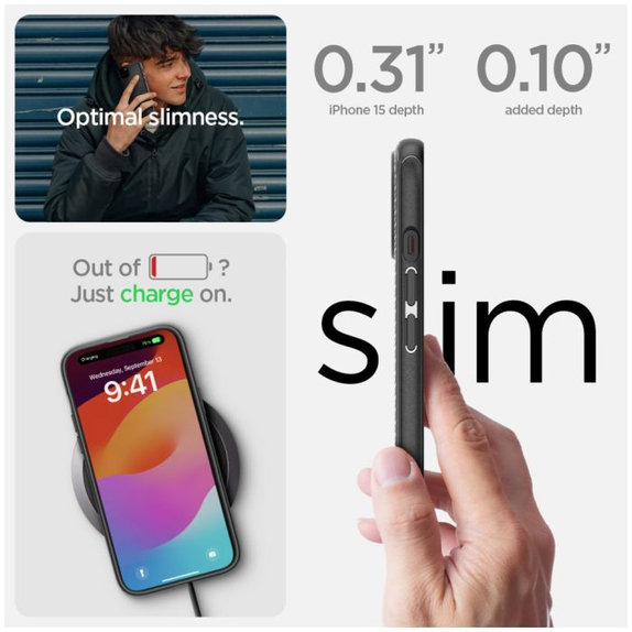 Калъф Mag Armor с MagSafe за iPhone 15, Matte Black