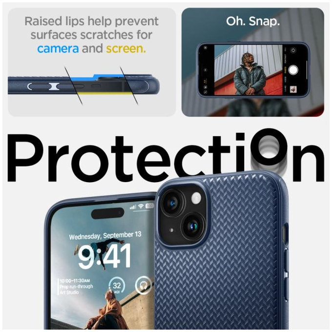 Калъф Mag Armor с MagSafe за iPhone 15, тъмно син, Navy Blue