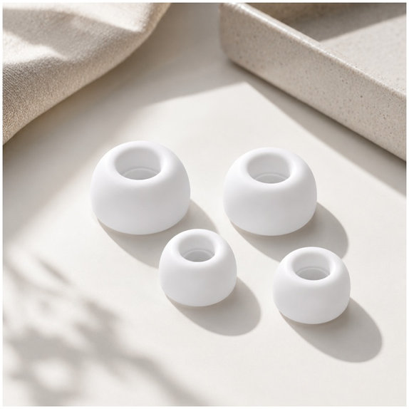 Накрайници за AirPods Pro - комплект 2 бр. (L, S), Бял, White, FixPremium