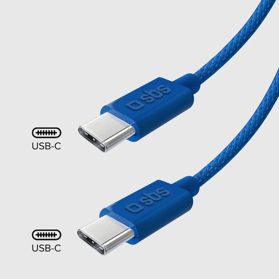 USB-C / USB-C кабел, 60W, PD, 1.5m, Син, SBS