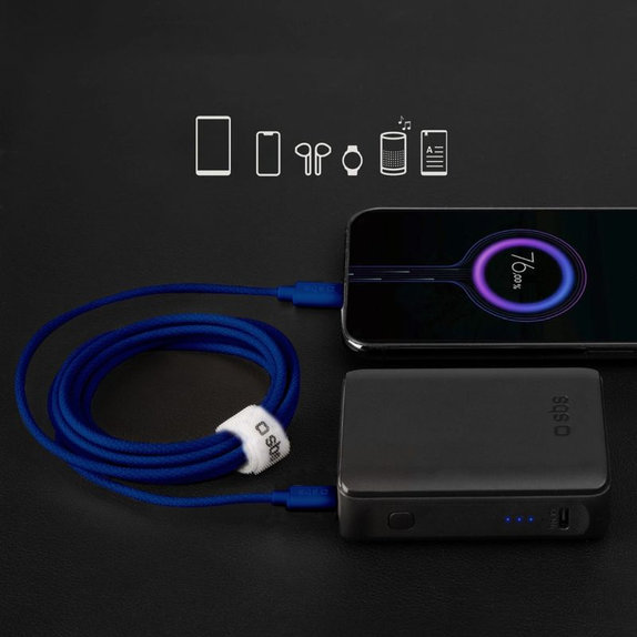 USB-C / USB-C кабел, 60W, PD, 1.5m, Син, SBS