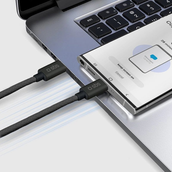 USB-C / USB-C кабел, 60W, PD, 1.5m, Черен, SBS