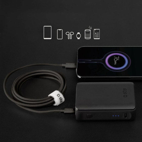 USB-C / USB-C кабел, 60W, PD, 1.5m, Черен, SBS