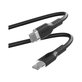 USB-C / MFI Lightning кабел, 1.5m, Черно, Black, PURO