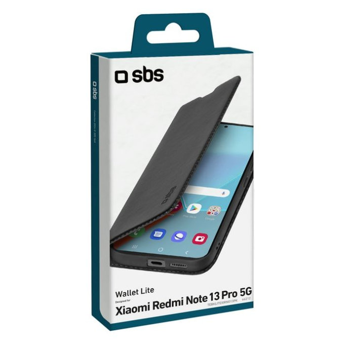Калъф Book Wallet Lite за Xiaomi Червено, Redmi Note 13 Pro, Черно, Black
