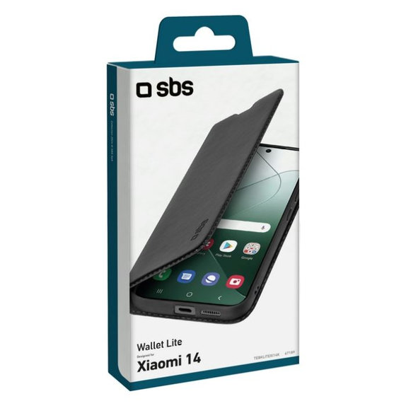 Калъф Book Wallet Lite за Xiaomi 14, Черно, Black