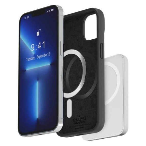 Калъф ICON MAG с MagSafe за iPhone 14 Pro, Черно, Black