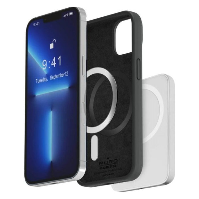 Калъф ICON MAG с MagSafe за iPhone 14 Pro, Черно, Black
