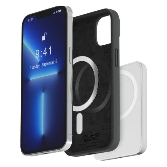 Калъф ICON MAG с MagSafe за iPhone 14 Pro Max, Черно, Black