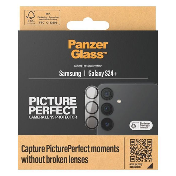 Протектор за обектив на задна камера PicturePerfect за Samsung S24+, Черно, Black, PanzerGlass