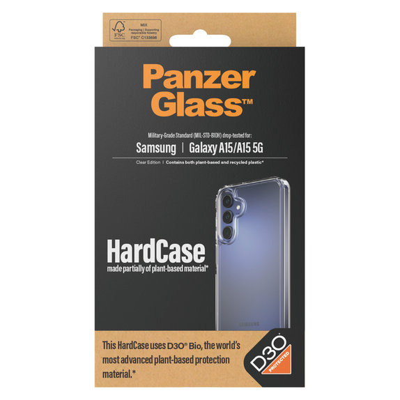 Калъф HardCase D3O за Samsung Galaxy A15/A15 5G, Прозрачно, PanzerGlass
