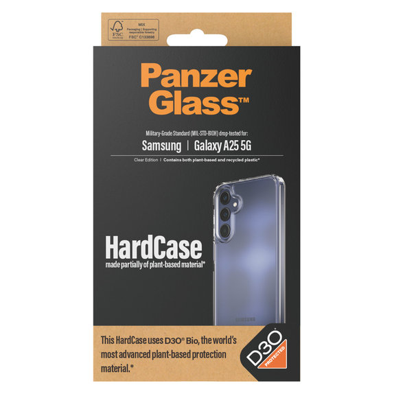 Калъф HardCase D3O за Samsung Galaxy A25 5G, Прозрачно, PanzerGlass
