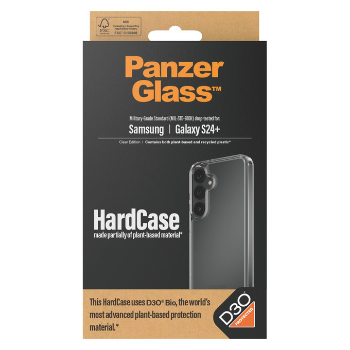 Калъф HardCase D3O за Samsung Galaxy S24+, Прозрачно, PanzerGlass