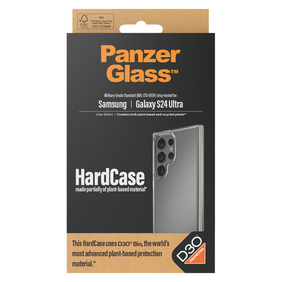 Калъф HardCase D3O за Samsung Galaxy S24 Ultra, Прозрачно, PanzerGlass