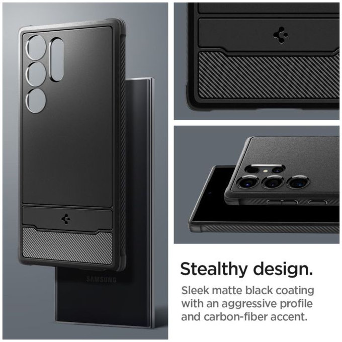 Калъф Rugged Armor за Samsung S24 Ultra, Matte Black
