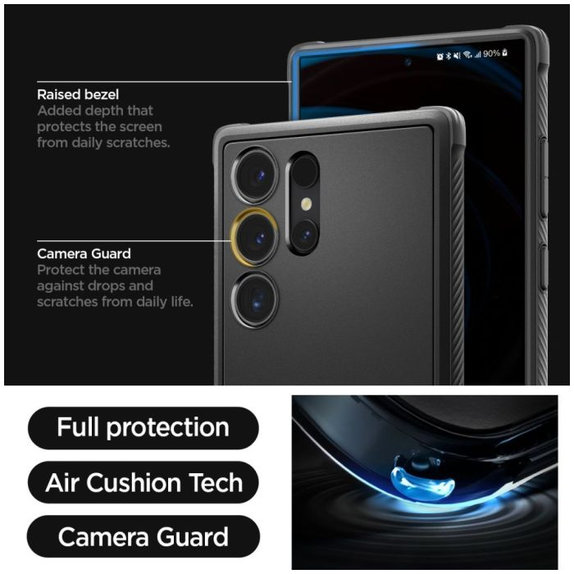 Калъф Rugged Armor за Samsung S24 Ultra, Matte Black