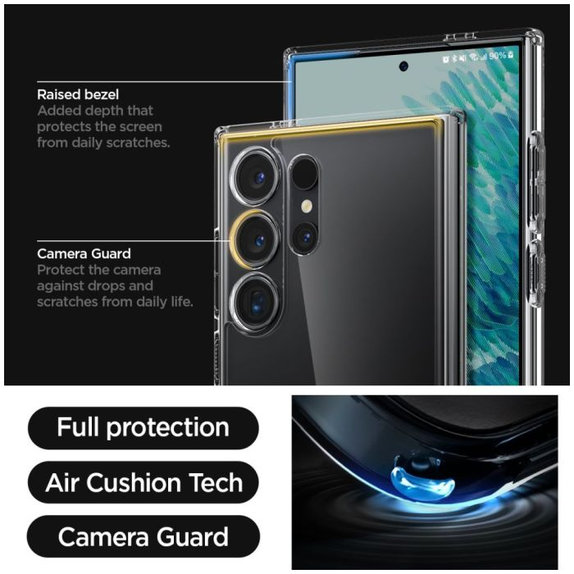 Калъф Ultra Hybrid за Samsung S24 Ultra, Прозрачен, Transparent