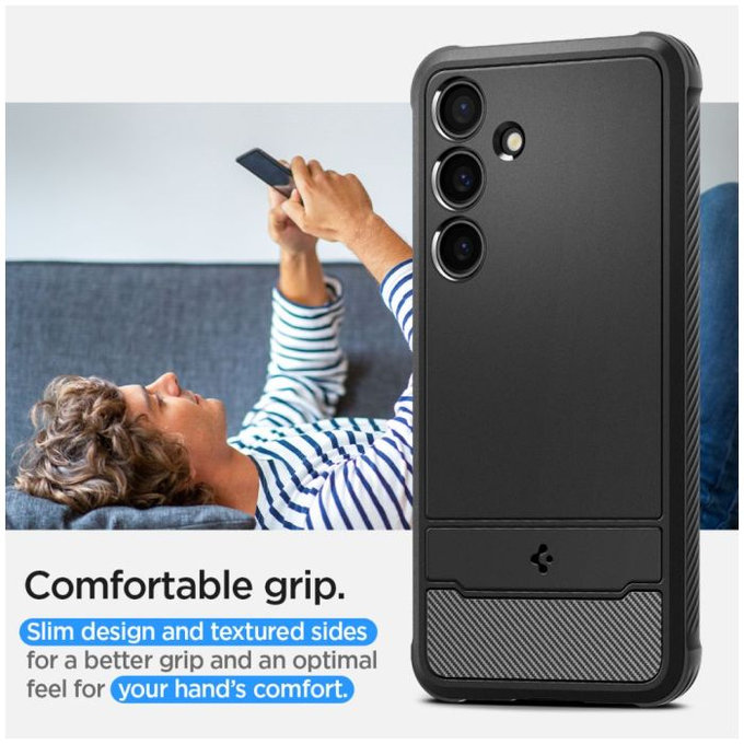 Калъф Rugged Armor за Samsung S24+, Matte Black