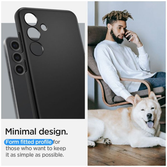 Калъф Thin Fit за Samsung S24, Черно, Black