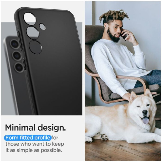 Калъф Thin Fit за Samsung S24, Черно, Black