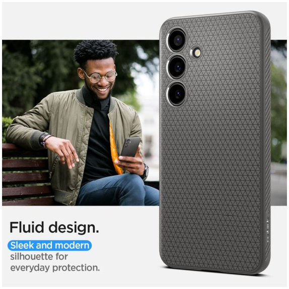 Калъф Liquid Air за Samsung S24, гранитено сив, Granite Grey