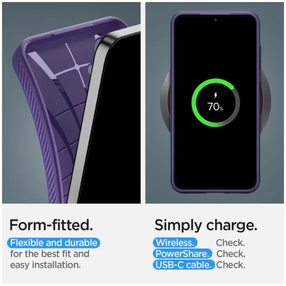 Калъф Liquid Air за Samsung S24, тъмно лилав, Deep Лилаво, Purple
